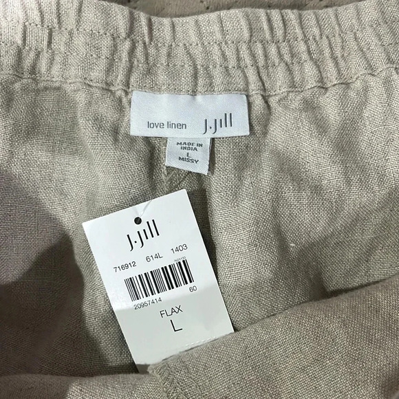 NWT J.Jill Love Linen Flax Wide Leg Pants Sz Large Missy - Picture 5 of 6
